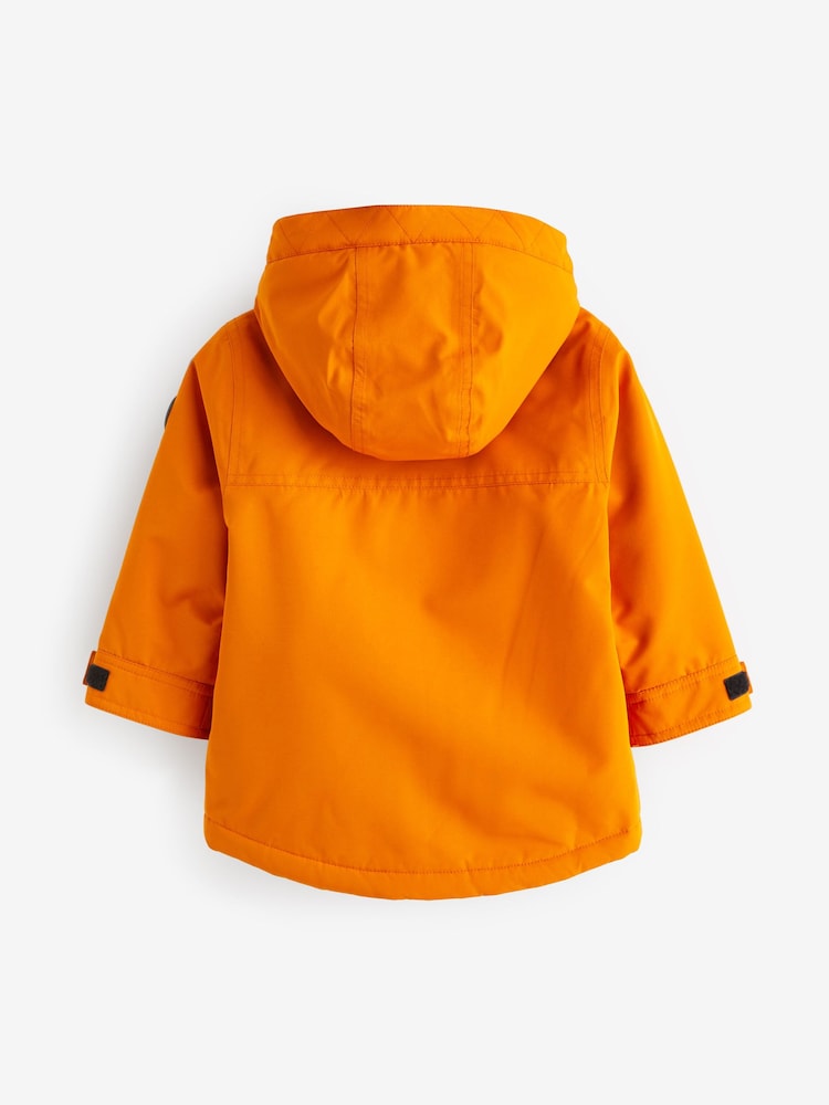 Orange Waterproof Teddy Borg Fleece Lined Coat (3mths-7yrs) - Image 7 of 7 Orange Waterproof Teddy Borg Fleece Lined Coat (3mths-7yrs) - Image 7 of 7
