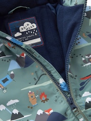 Sage Green Woodland Waterproof Warm Padded Puddlesuit (3mths-7yrs) - Image 8 of 8