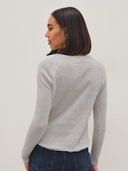 American Vintage 100% Cotton Boat Neck Long Sleeve T-Shirt - Image 2 of 4