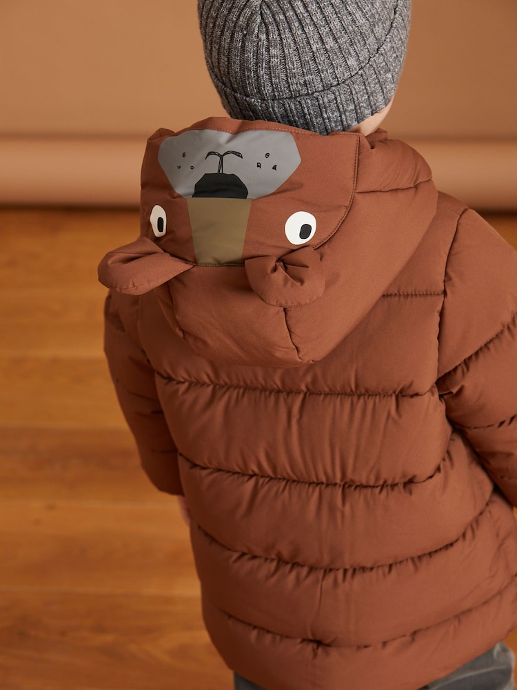 Brown Bear Padded Coat (3mths-7yrs) - Image 4 of 11
