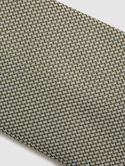 Reiss Soft Sage Ceremony Textured Silk Blend Tie - Image 5 of 5