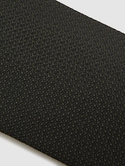 Reiss Dark Green Ceremony Textured Silk-Blend Tie - Image 5 of 5