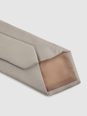 Reiss Champagne Ceremony Textured Silk-Blend Tie - Image 4 of 5