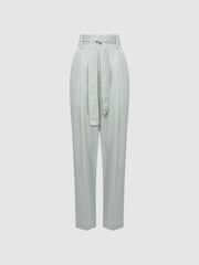Reiss Mint Mylie Tapered High Rise Trousers - Image 2 of 5