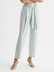 Reiss Mint Mylie Tapered High Rise Trousers - Image 3 of 5