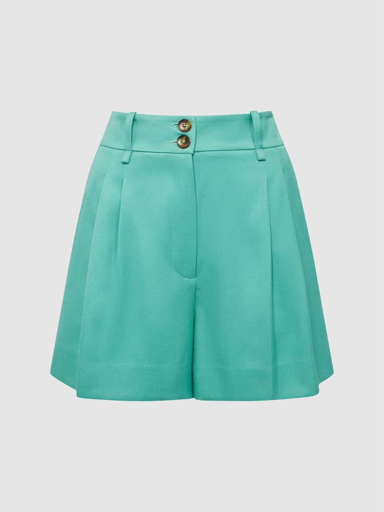 Reiss Green Ember Tailored Shorts - Image 2 of 7