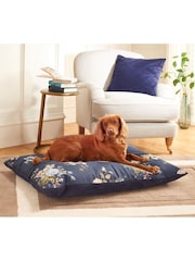 Laura Ashley Blue Rosemore Deep Duvet Pet Bed - Image 1 of 4