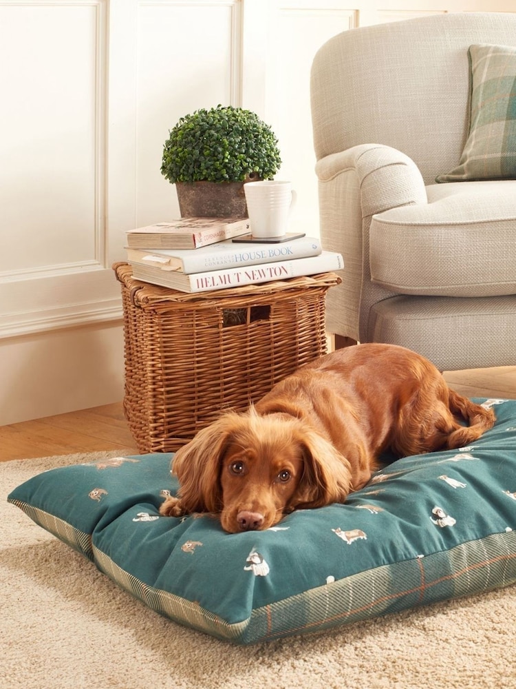 Laura Ashley Green Park Dogs Deep Duvet Pet Bed - Image 1 of 3