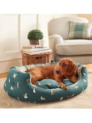 Laura Ashley Green Park Dogs Deluxe Slumber Pet Bed - Image 1 of 4