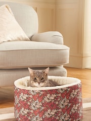 Laura Ashley Red Libby Cat Cosy Pet Bed - Image 1 of 4
