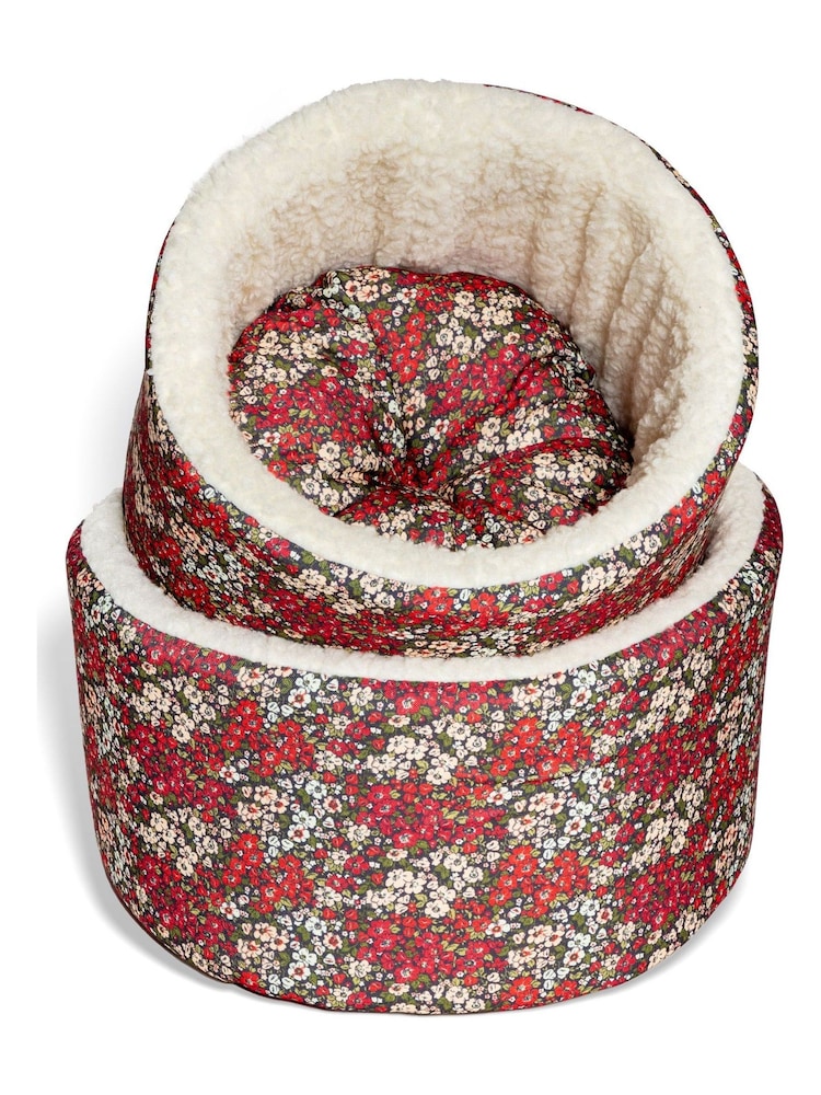 Laura Ashley Red Libby Cat Cosy Pet Bed - Image 4 of 4