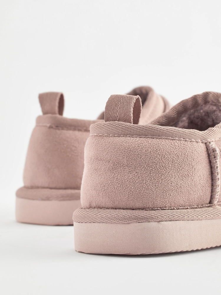 Neutral Pink Cosy Faux Fur Lined Slipper Boots - Image 4 of 6