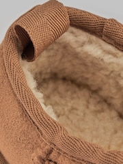 Tan Brown Cosy Faux Fur Lined Slipper Boots - Image 9 of 9