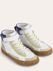 Boden White Leather High Top Trainers - Image 2 of 3