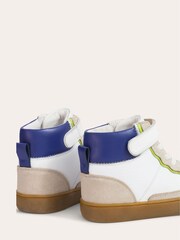 Boden White Leather High Top Trainers - Image 3 of 3