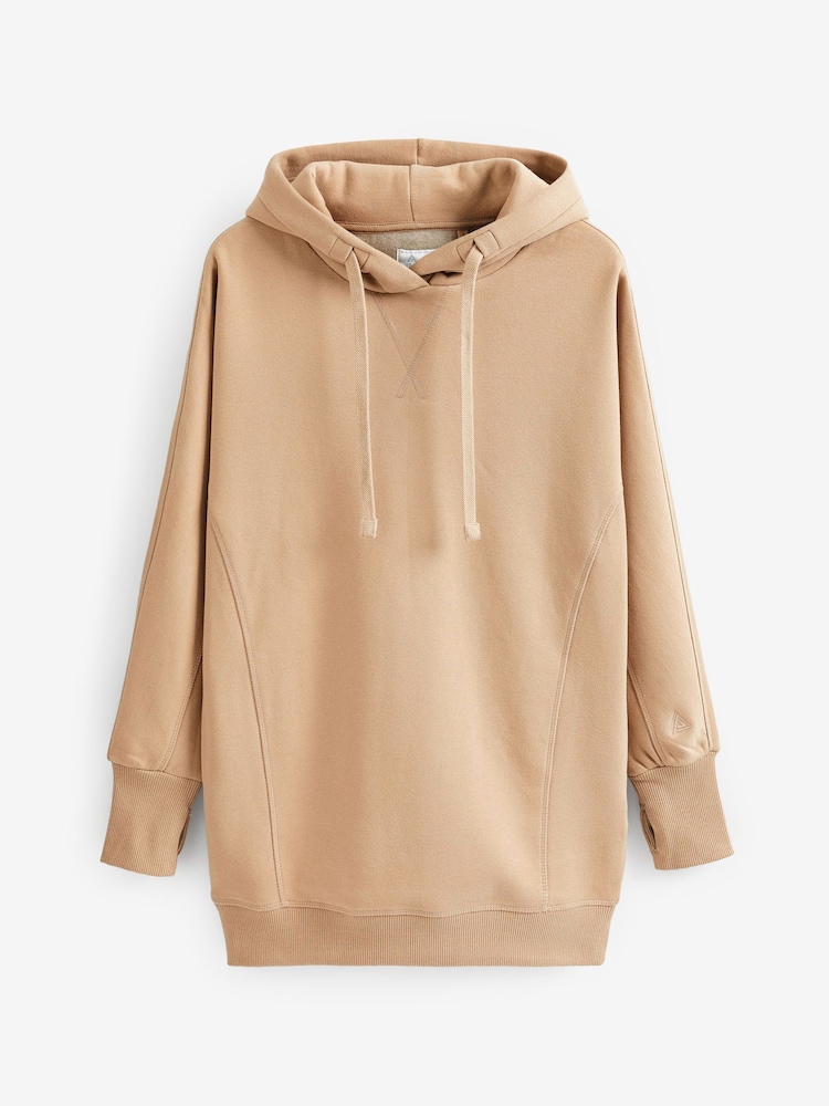 Neutral Camel Active Longline Overhead Hoodie - Image 6 of 7