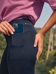 Navy Blue Elements Outdoor Fleece Lined Warm Handle Leggings - Image 5 of 7