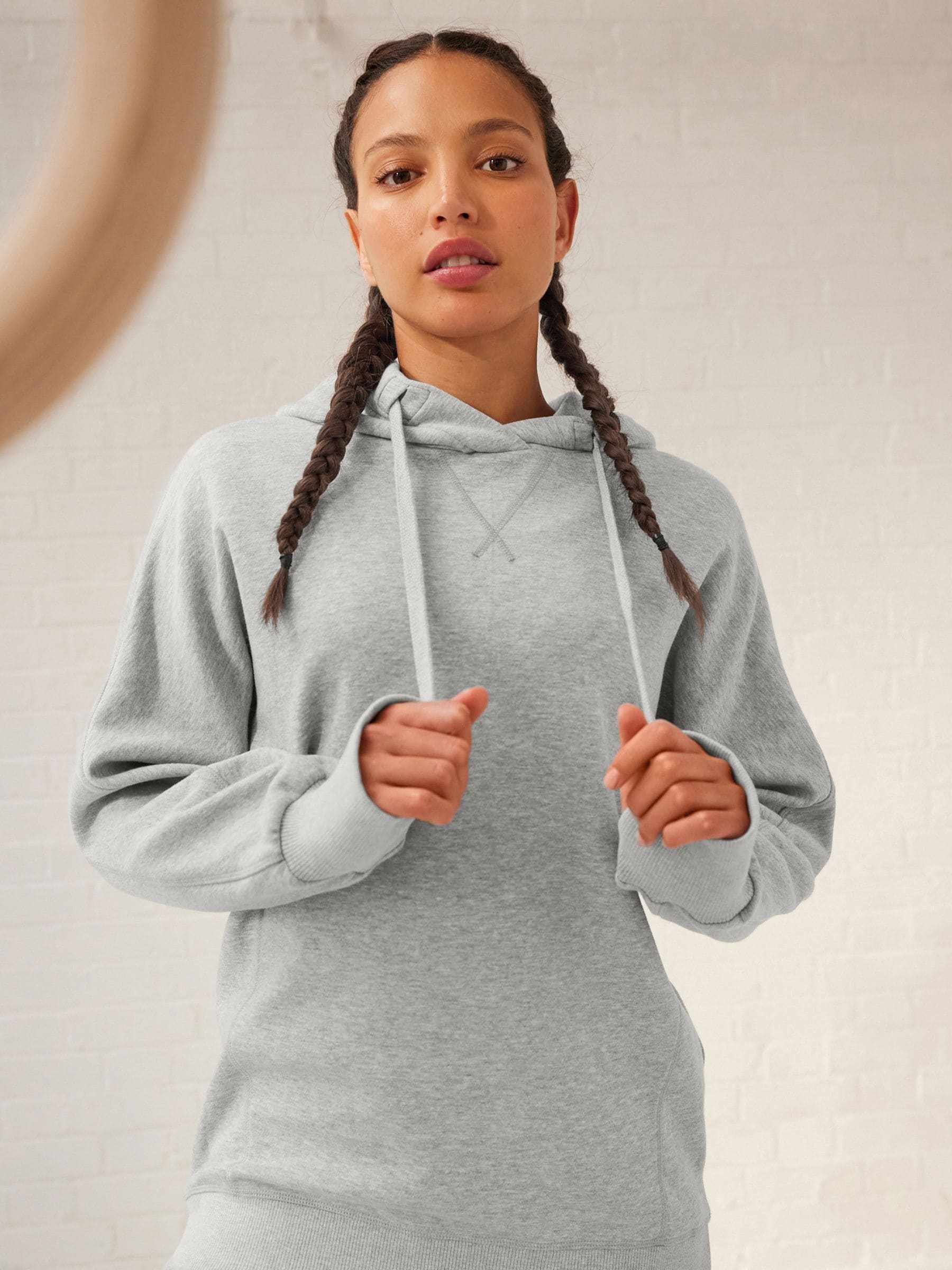Buy Grey Marl Active Longline Overhead Hoodie from Next Canada