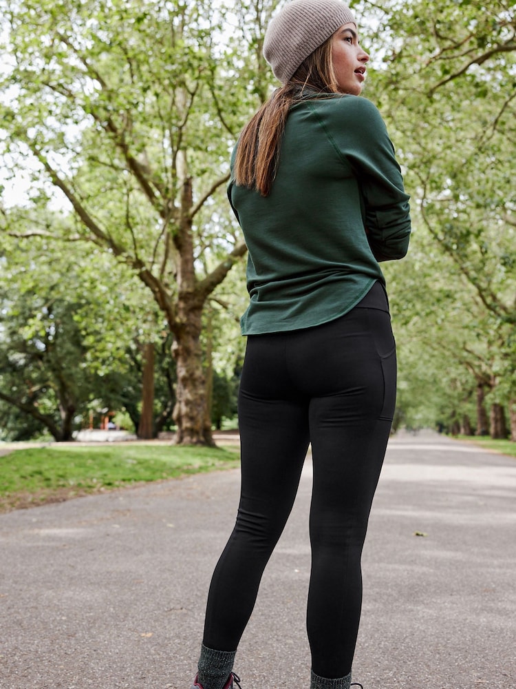 Black Next Elements Outdoor Shower Resistant Leggings - Image 2 of 6