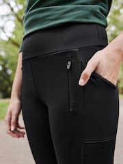Black Next Elements Outdoor Shower Resistant Leggings - Image 3 of 6