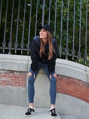 رمادي - رداء علوي بكم طويل رياضي زي يومي فائئق النعومة - Image 3 of 7