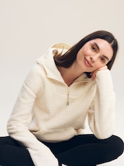 Ecru - Outdoor Next Element Hupullinen Teddy Teddykangas Quarter Zip Fleece - Kuva 1 / 6