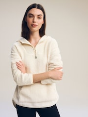 Ecru - Outdoor Next Element Hupullinen Teddy Teddykangas Quarter Zip Fleece - Kuva 2 / 6