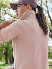 Neutral Pink Elements Outdoor Casual Half Zip Longline Long Sleeve Fleece - Image 3 of 7