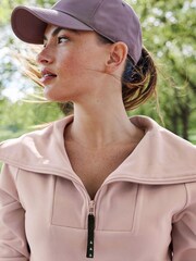 Neutral Pink Elements Outdoor Casual Half Zip Longline Long Sleeve Fleece - Image 4 of 7