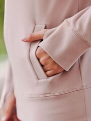 Neutral Pink Elements Outdoor Casual Half Zip Longline Long Sleeve Fleece - Image 5 of 7