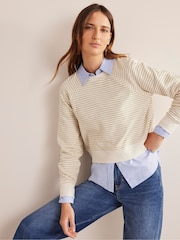 Boden Natural Metallic Stripe Sweatshirt - Image 1 of 4