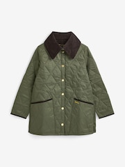 Barbour® Khaki Green ReEngineered Whitfield Diamond Quilted Jacket - Image 11 of 12