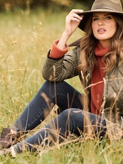 Barbour® Khaki Green ReEngineered Whitfield Diamond Quilted Jacket - Image 3 of 12
