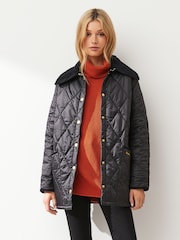 Barbour® Black ReEngineered Whitfield Diamond Quilted Jacket - Image 2 of 6