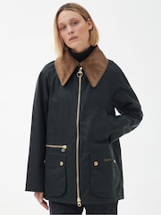 Barbour® Khaki Green Reengineered Gunnerside Waxed Jacket - Image 18 of 23