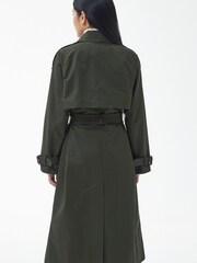 Barbour® Khaki Green Marie Showerproof Trench Coat - Image 2 of 7
