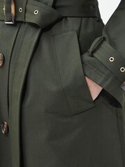 Barbour® Khaki Green Marie Showerproof Trench Coat - Image 5 of 7
