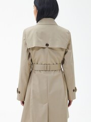 Barbour® Beige Greta Showerproof Trench Coat - Image 3 of 8