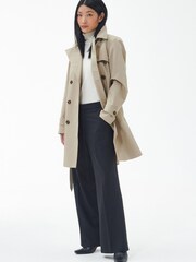 Barbour® Beige Greta Showerproof Trench Coat - Image 4 of 8