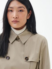 Barbour® Beige Greta Showerproof Trench Coat - Image 6 of 8