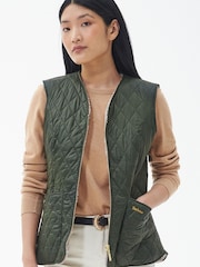 Barbour® Khaki Green ReEngineered Markenfield Liner Gilet - Image 1 of 5