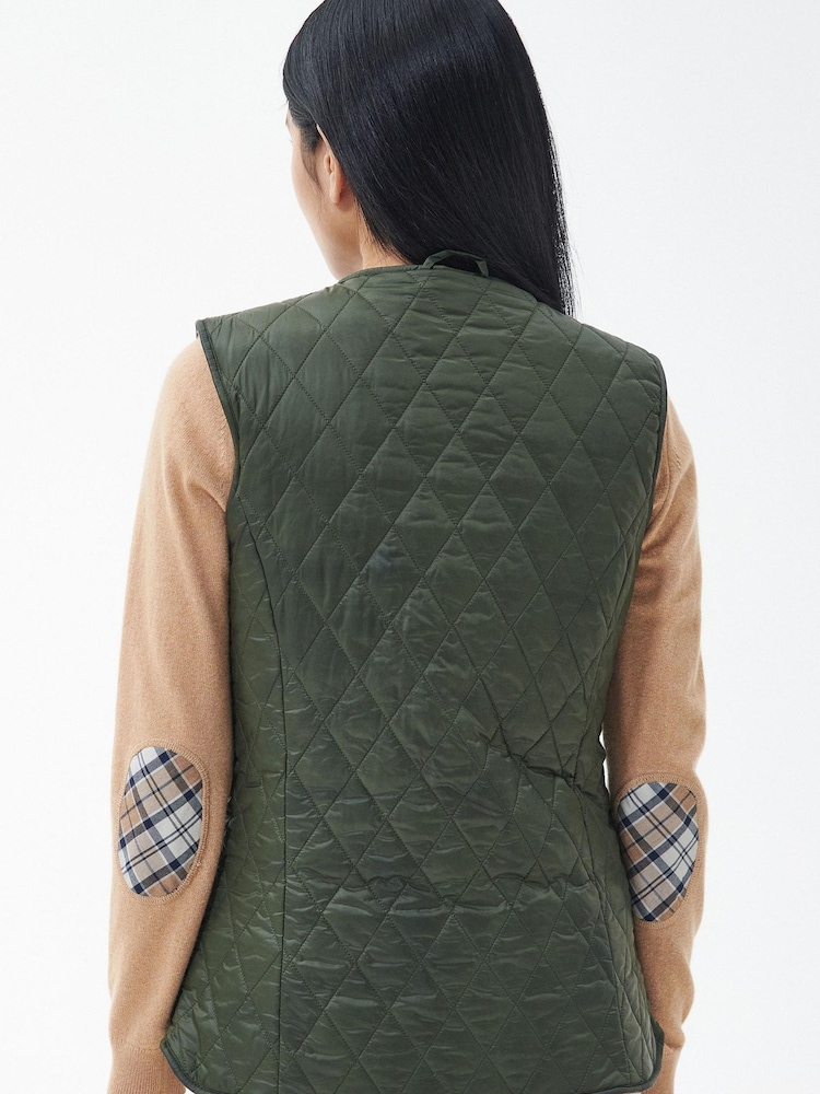 Barbour® Khaki Green ReEngineered Markenfield Liner Gilet - Image 2 of 5 Barbour® Khaki Green ReEngineered Markenfield Liner Gilet - Image 2 of 5