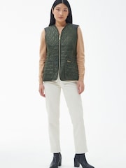 Barbour® Khaki Green ReEngineered Markenfield Liner Gilet - Image 3 of 5