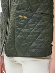 Barbour® Khaki Green ReEngineered Markenfield Liner Gilet - Image 5 of 5