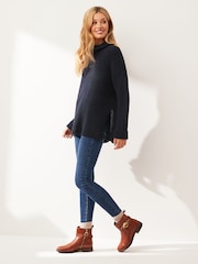 Barbour® Navy Stitch Cape Jumper - Image 2 of 7