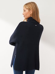 Barbour® Navy Stitch Cape Jumper - Image 3 of 7