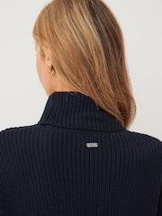 Barbour® Navy Stitch Cape Jumper - Image 4 of 7