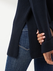 Barbour® Navy Stitch Cape Jumper - Image 5 of 7