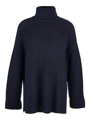 Barbour® Navy Stitch Cape Jumper - Image 6 of 7