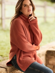 Barbour® Orange Stitch Cape Jumper - Image 5 of 17